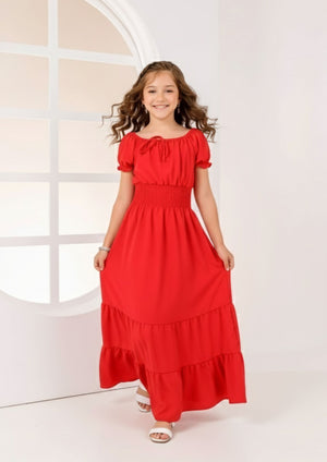 Vestido Longo Lastex Vermelho