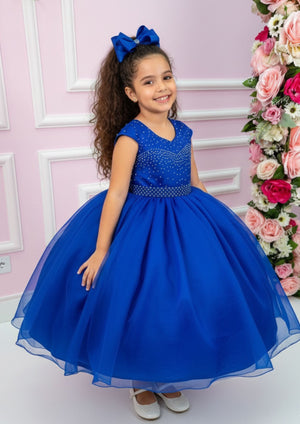 Vestido Giovanella/Giovanela Longo Valentina Azul Royal