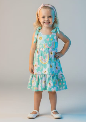 Vestido Isa Verde Água