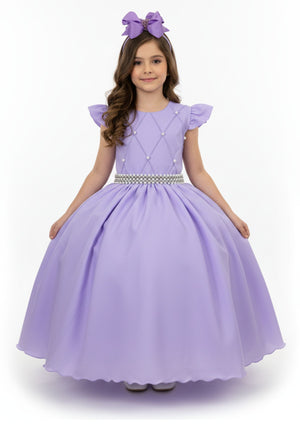 Vestido Ysa Kids Ariane Longo Lavanda