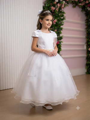 Vestido Banana Club Longo Diamante Branco
