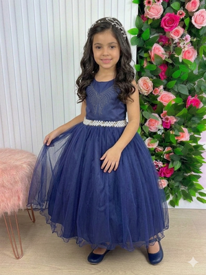 Vestido Marie Longo Larissa Azul Petroleo