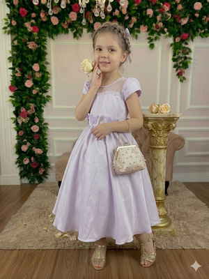 Vestido lilàs Infantil Lele Encanto