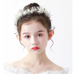 Tiara Infantil Daminha de Honra Coroa Noiva Ensaio Fotográfico Batizado Festa Casamento