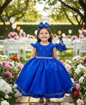 Vestido Ysa Kids Francine Azul Royal