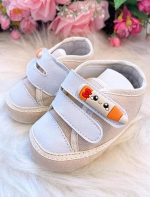Tenis all star Cano Alto Beje Com Laranja