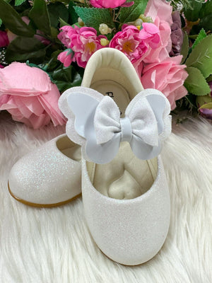 Sapatilha Flor Di MIla Baby Branca Gliter