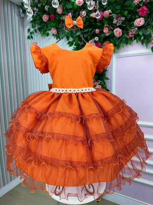 Vestido Ysa Kids Belinda Terracota