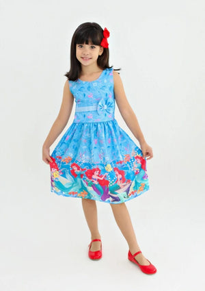 Vestido Infantil Temático Pequena Sereia