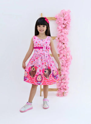 Vestido Temático Tradicional Masha e o Urso