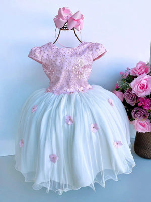 Vestido Com Aplicação De Flores
