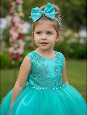 Vestido Infantil Enjoy Juvenil Helena Verde Tiffany