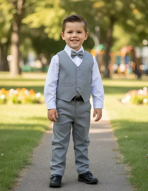 Conjunto Miss Cherry Colete Davi Cinza