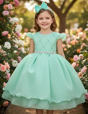 Vestido Ysa Kids Francine Verde Oliva