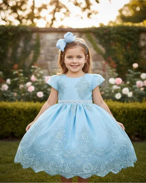 Vestido Marie Realeza Luci Azul Bebe