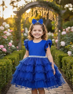 Vestido Ysa Kids Belinda Azul Royal