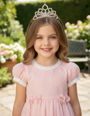 Coroa Belli Strass Dourada Elisa/Eliza