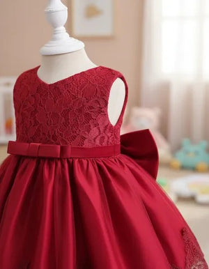 Vestido Importado Com Peito Rendado Vermelho