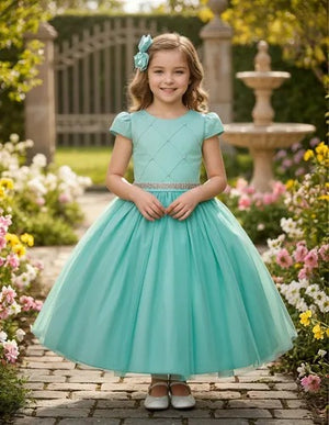 Vestido Lig Lig Com Tule e Perolas