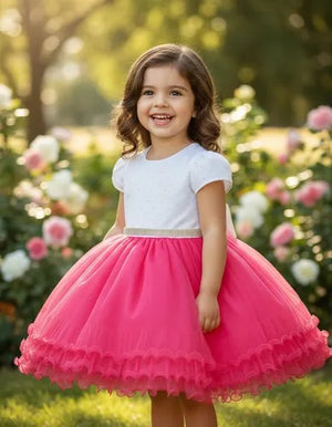 Vestido Luxo Aplicação e Tule