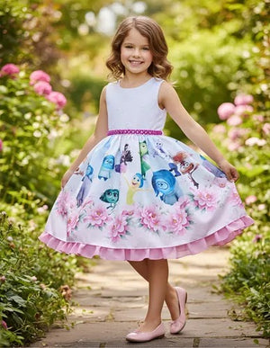 Vestido Infantil Temáticos Luxo Divertidamente Lavanda