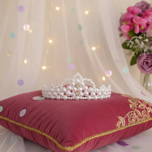 Coroa Infantil Menina Belli Branca Perolas