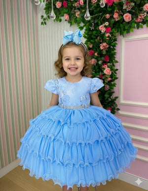 Vestido Menina Bonita Jardim das Borboletas