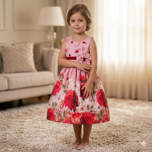 Vestido Tradicional Rosas Vermelhas