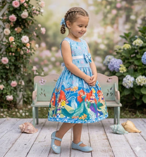 Vestido Infantil Temático Pequena Sereia
