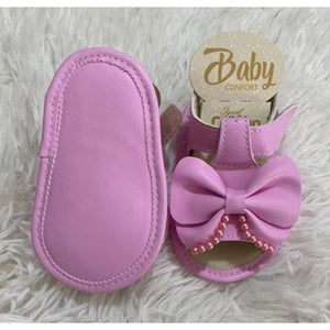 Sandália Infantil Bebê Rosa cliclete Confortável