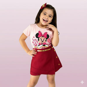 Conjunto Shorts Saia + Camiseta