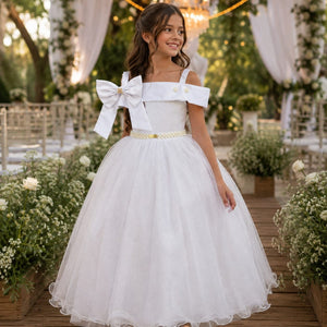 Vestido Banana Club Longo Doce Elegancia Branco