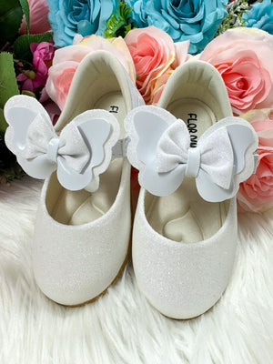 Sapatilha Flor Di MIla Baby Branca Gliter