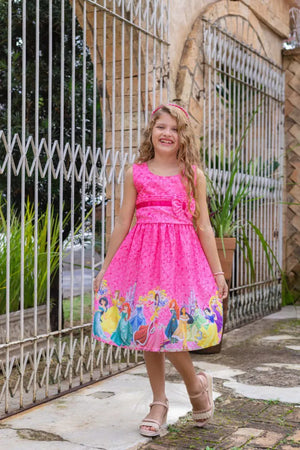 vestido infantil Hiup temático princesas
