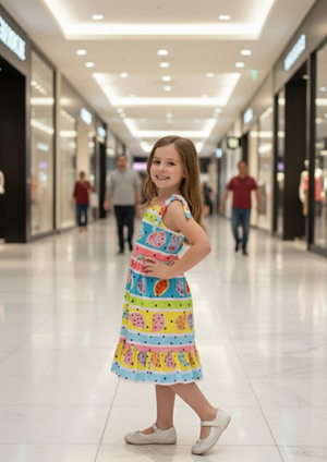 Vestido Isa estampado multicolorido