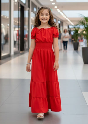 Vestido Longo Lastex Vermelho