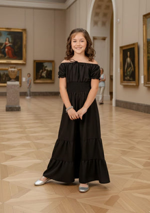 Vestido Longo Lastex Preto