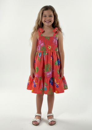 Vestido Isa Goiaba Florido