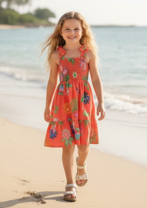 Vestido Isa Goiaba Florido