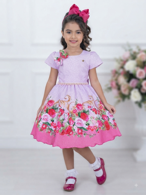 Vestido Infantil Floral Mimadine