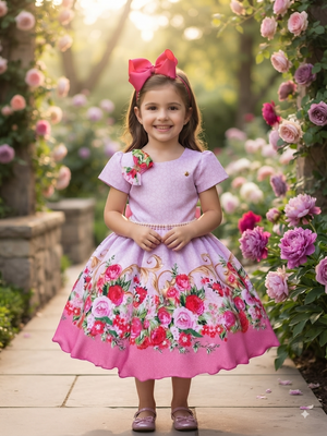 Vestido Infantil Floral Mimadine