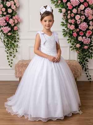 Vestido Marie Longo Branco Peito Rendado