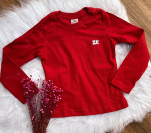 Camiseta Infantil Menina Básica Manga Longa