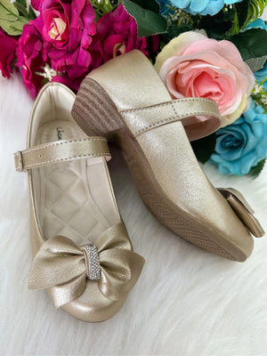 Sapatilha Flor Di Mila Rubia Saltinho Dourada Fosca