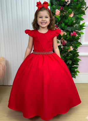 Vestido Ysa Kids Ariane Longo Vermelho