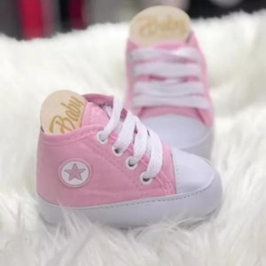 Tenis all star Cano Alto Rosa Bebê