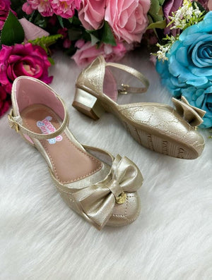 Sapatilha Daminha Dedinho do Pe Dourada Coração