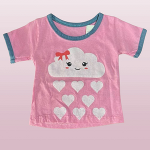 Conjunto Blusa e Saia Bebê Menina  Algodão