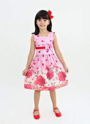Vestido Tradicional Rosas Vermelhas