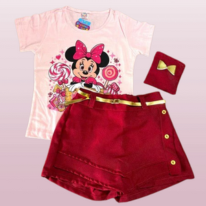 Conjunto Shorts Saia +  Camiseta